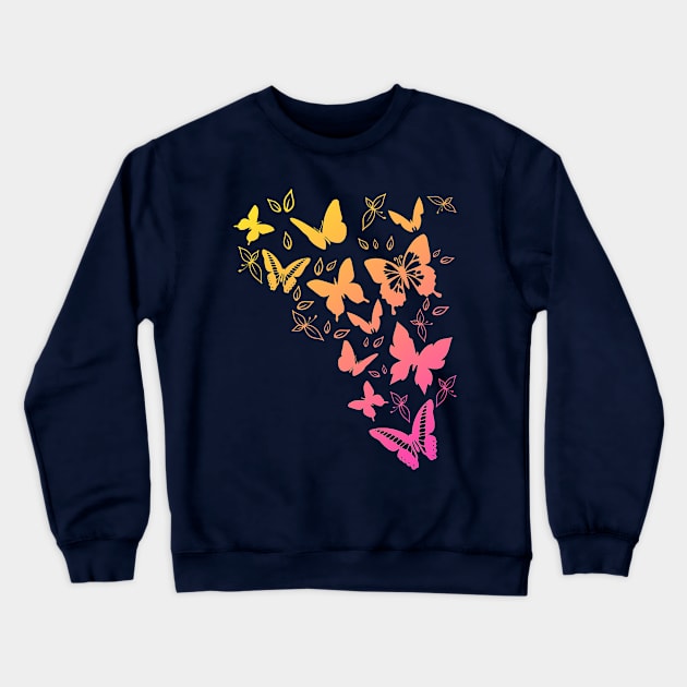 butterflies Crewneck Sweatshirt by Bianka